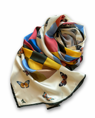 Monarch Muse Silk Scarf – Elegant Lightweight