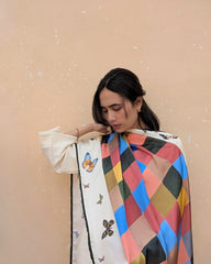 Monarch Muse Silk Scarf – Elegant Lightweight