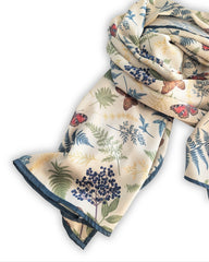 Botanical Reverie — A graceful composition of delicate botanicals, woodland butterflies, and soft ivory tones.