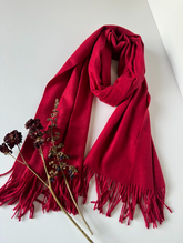 The Classic Ruby Scarf ( Finish: Soft Brushed | Detail: Long Twisted Tassels )