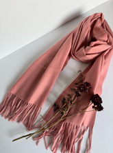 The Classic Rose Scarf ( Finish: Soft Brushed | Detail: Long Twisted Tassels )
