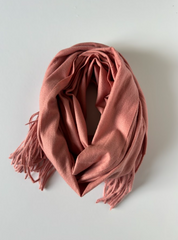 The Classic Rose Scarf ( Finish: Soft Brushed | Detail: Long Twisted Tassels )