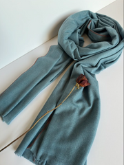 The Slate & Rust Scarf ( Finish: Smooth Matte Body with Fine Colored Edge | Raw Edge ).