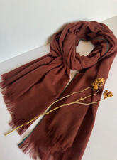 The Brick & Slate Scarf ( Finish: Smooth Matte Body with Fine Colored Edge | Raw Edge ).