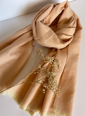 The Coral Pink Scarf ( Finish: Micro-Check or Waffle Weave| Raw Edge ).