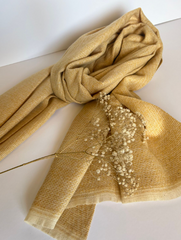 The Honey Gold Scarf ( Finish: Micro-Check or Waffle Weave| Raw Edge ).