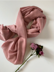 The Soft Blush Scarf ( Finish: Micro-Check or Waffle Weave| Raw Edge ).