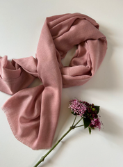 The Soft Blush Scarf ( Fabric: Premium Lightweight linen | Finish Raw Edge ).