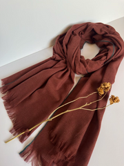 The Brick & Slate Scarf ( Finish: Smooth Matte Body with Fine Colored Edge | Raw Edge ).