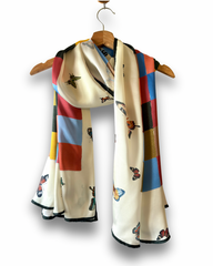 Monarch Muse Silk Scarf – Elegant Lightweight