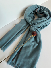 The Slate & Rust Scarf ( Finish: Smooth Matte Body with Fine Colored Edge | Raw Edge ).