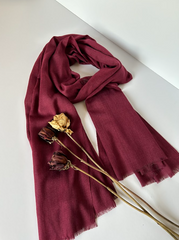 The Plum Scarf ( Fabric: Premium Lightweight linen | Finish Raw Edge ).