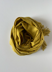 The Classic Lime Scarf ( Finish: Soft Brushed | Detail: Long Twisted Tassels )