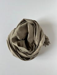 The Classic Stone Scarf ( Finish: Soft Brushed | Detail: Long Twisted Tassels )