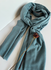The Slate & Rust Scarf ( Finish: Smooth Matte Body with Fine Colored Edge | Raw Edge ).