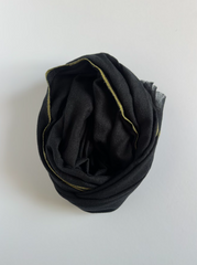 The Midnight Lime Scarf ( Finish: Smooth Matte Body with Fine Colored Edge | Raw Edge ).