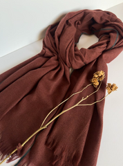 The Brick & Slate Scarf ( Finish: Smooth Matte Body with Fine Colored Edge | Raw Edge ).