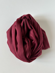 The Plum Scarf ( Fabric: Premium Lightweight linen | Finish Raw Edge ).