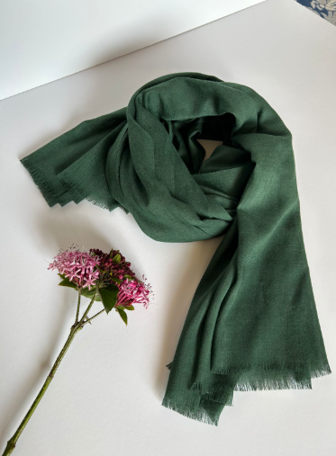 The Forest Pine Scarf ( Fabric: Premium Lightweight linen | Finish Raw Edge ).