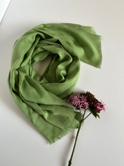 The Sage Green Scarf ( Fabric: Premium Lightweight linen | Finish Raw Edge ).