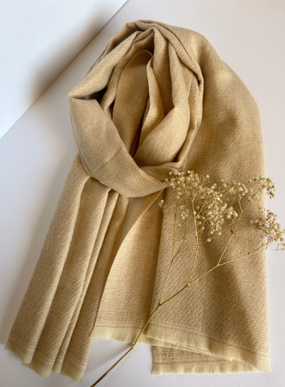 The Oatmeal Texture Scarf  ( Finish: Micro-Check or Waffle Weave| Raw Edge ).